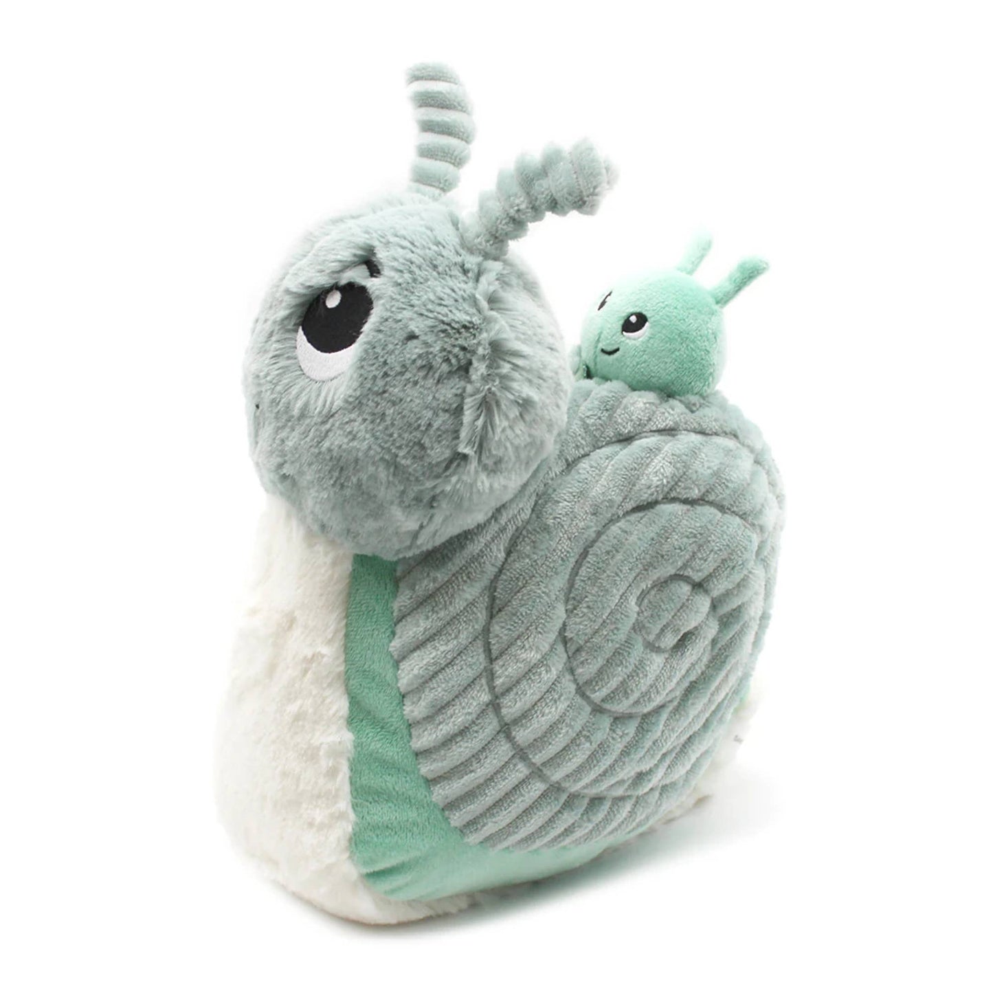 Les Ptipotos | Snail Mom & Baby Animal Plush Toy - Mint