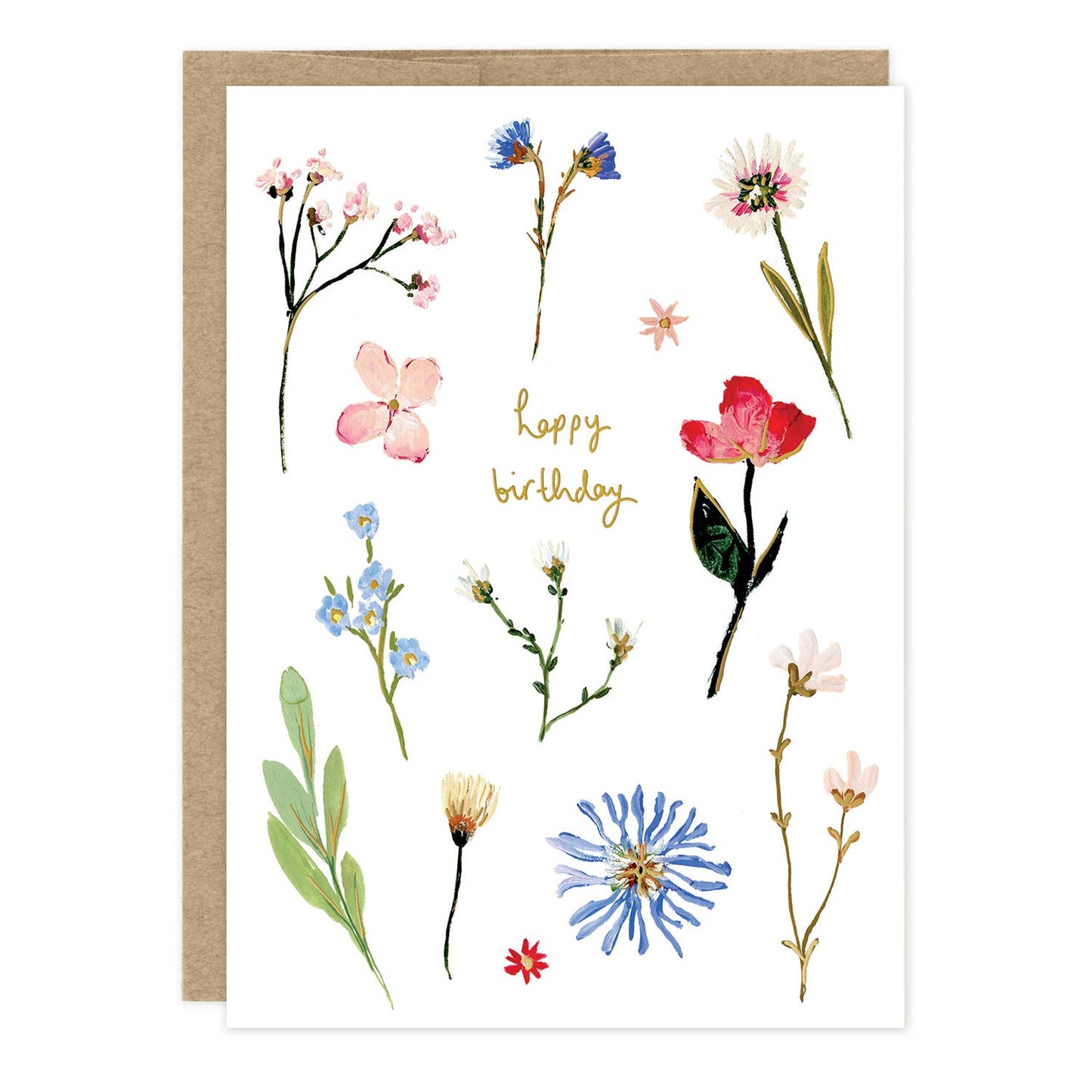 Pressed Flowers Birthday Card
