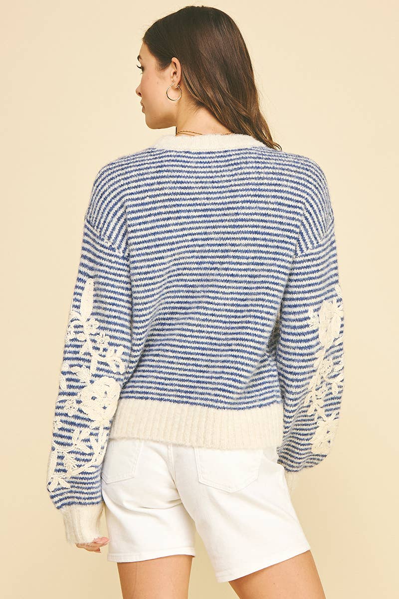 Floral Embroidered Sweater