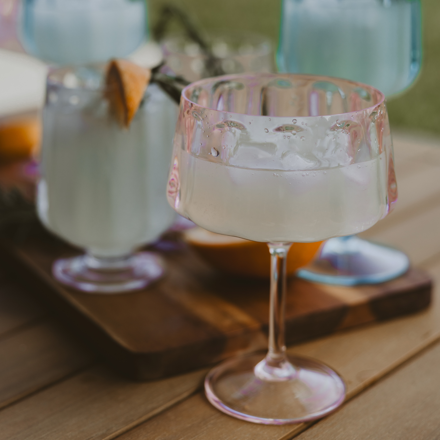 Outdoor Plastic Coupe Drinkware - Home Decor