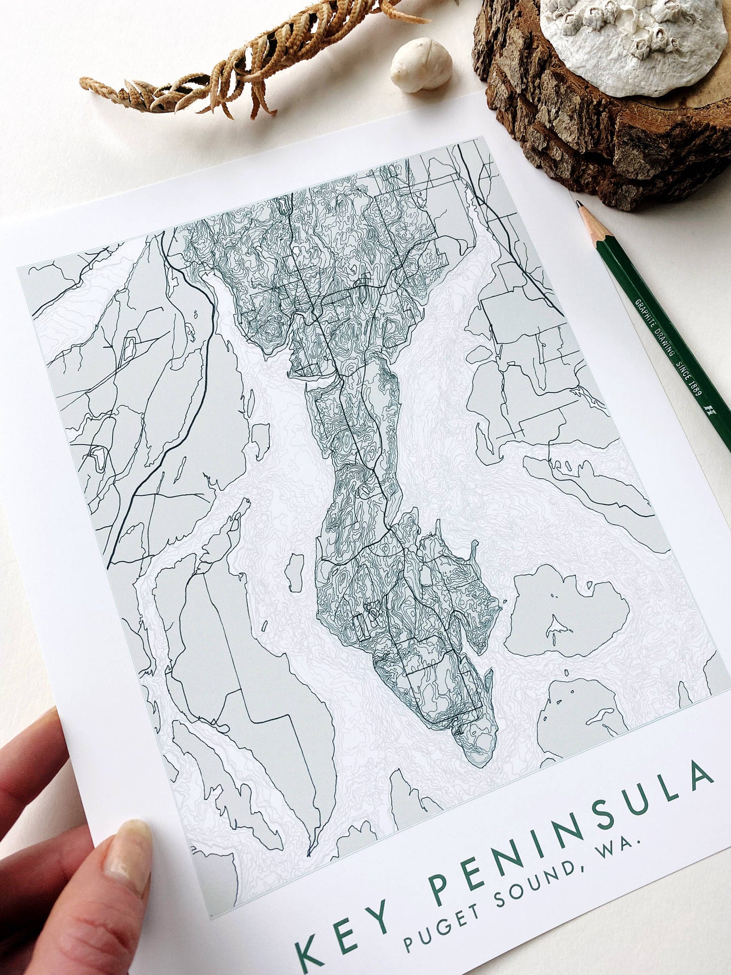 Key Peninsula Map Print