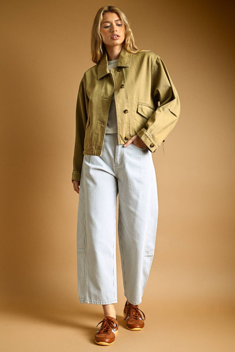Olive Green Cotton Twill Jacket