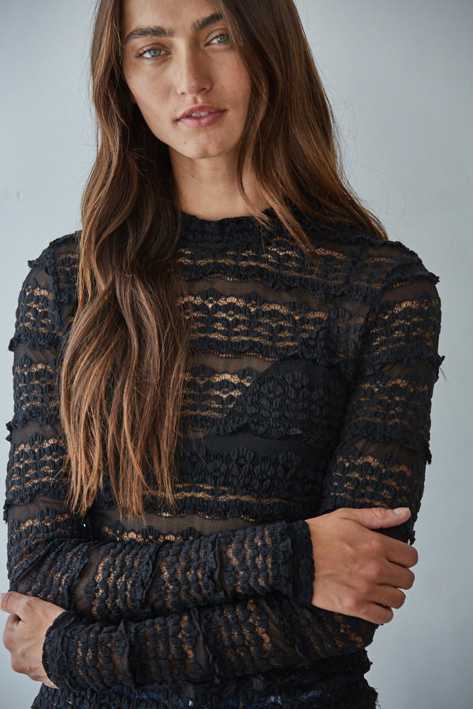 Allure Textured Lace Top