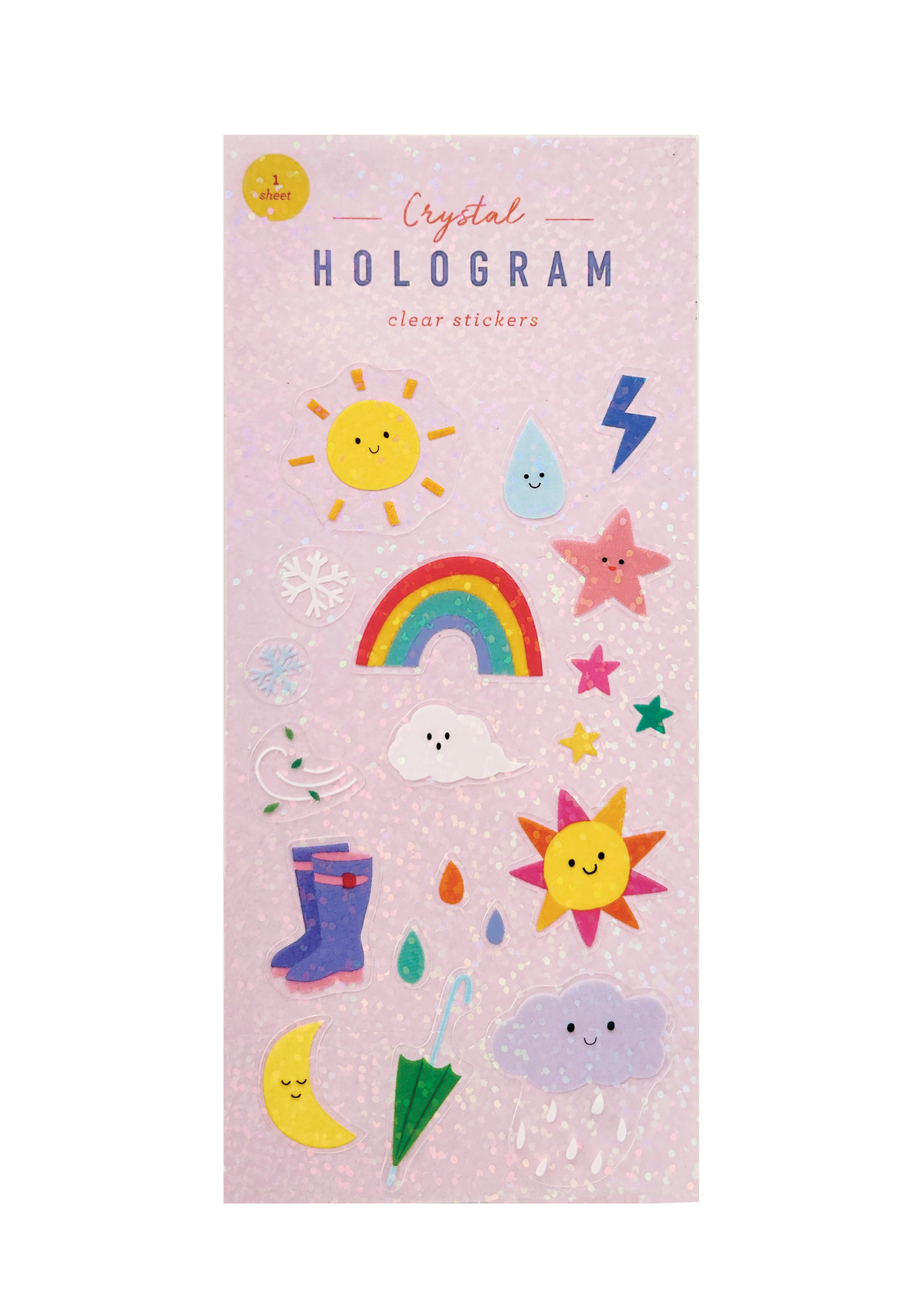 Weather Crystal Hologram Stickers