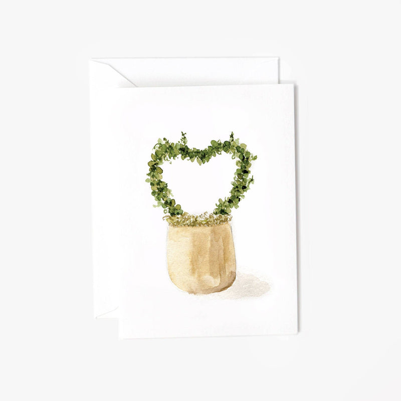 Heart Topiary Mini Note Card