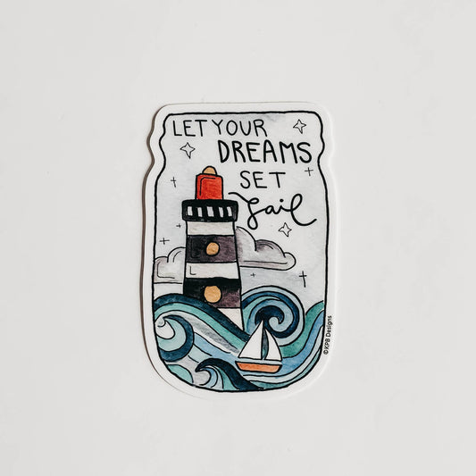 Dreams Set Sail Vinyl Sticker