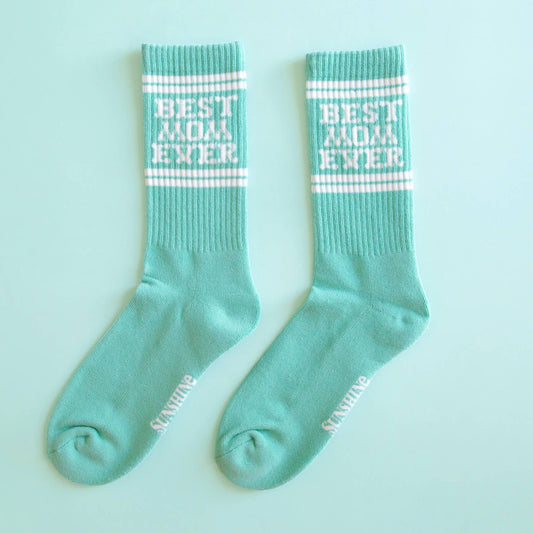Best Mom Ever Ribbed Socks
