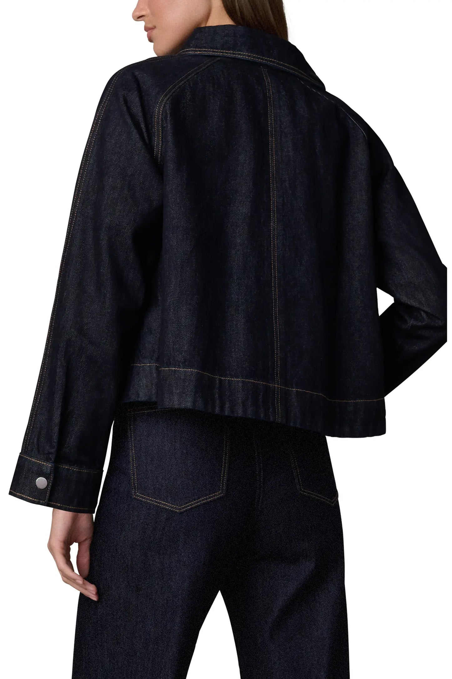 The Patch Pocket Denim Swing Jacket