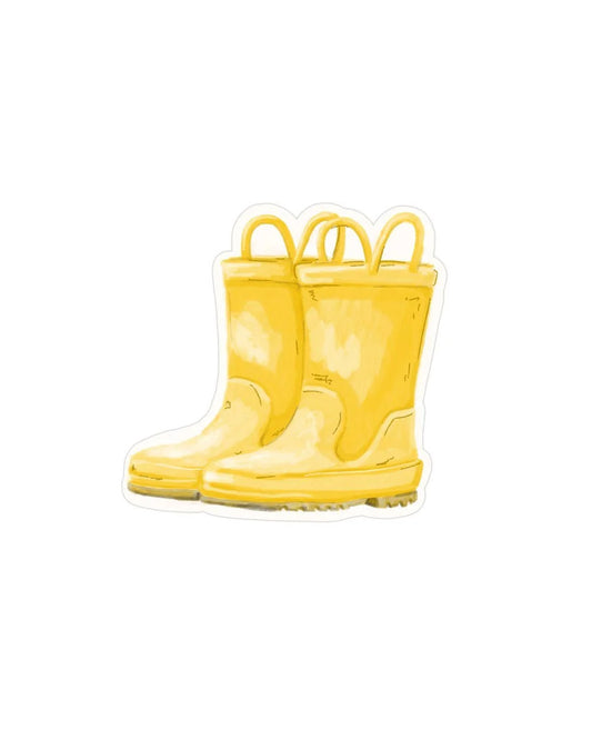 Yellow Rain Boots Sticker