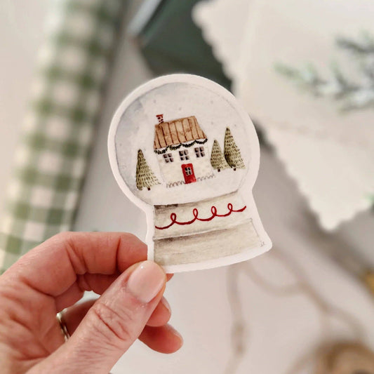 Snowglobe house sticker