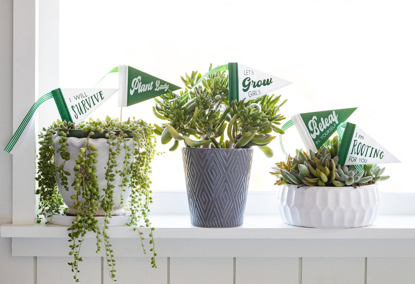 Garden Mini Felt Pennant Set