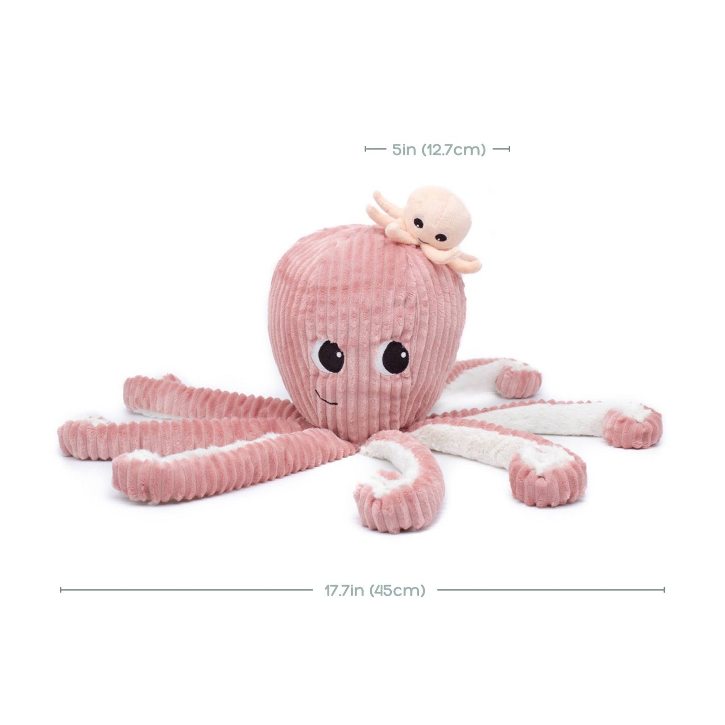 Les Ptipotos | Octopus Mom & Baby Animal Plush Toy - Pink