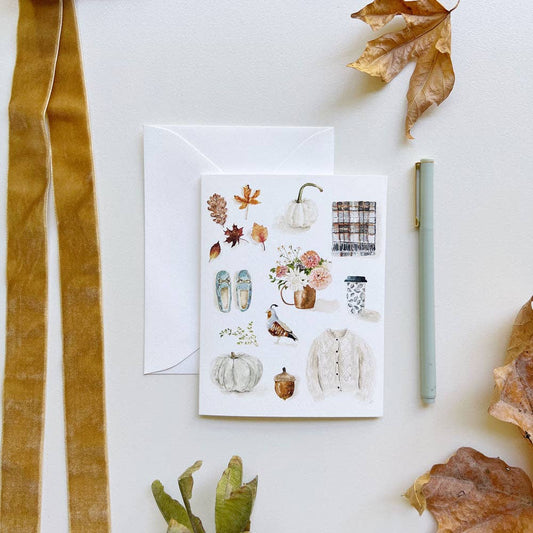 Autumn Watercolor Card