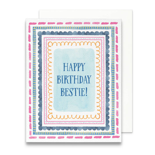 Happy Birthday Bestie Greeting Card | Birthday Greeting Card