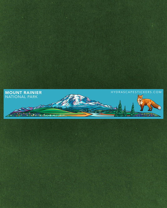 Mount Rainier National Park Miniscape Sticker 