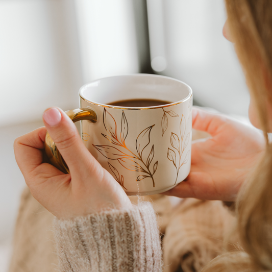 Gold Leaves Mug
