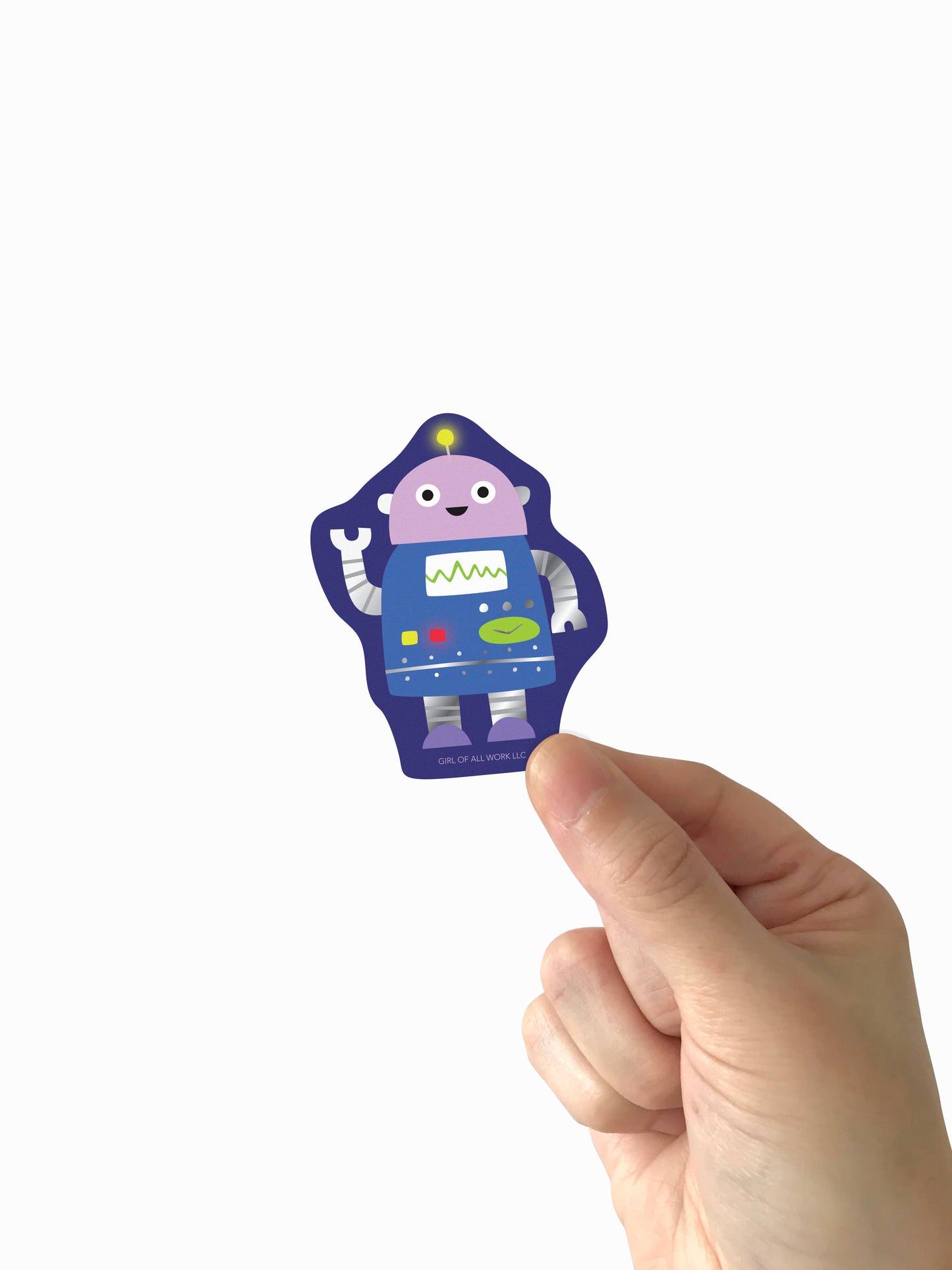 Robot Foil Stamped Sticker