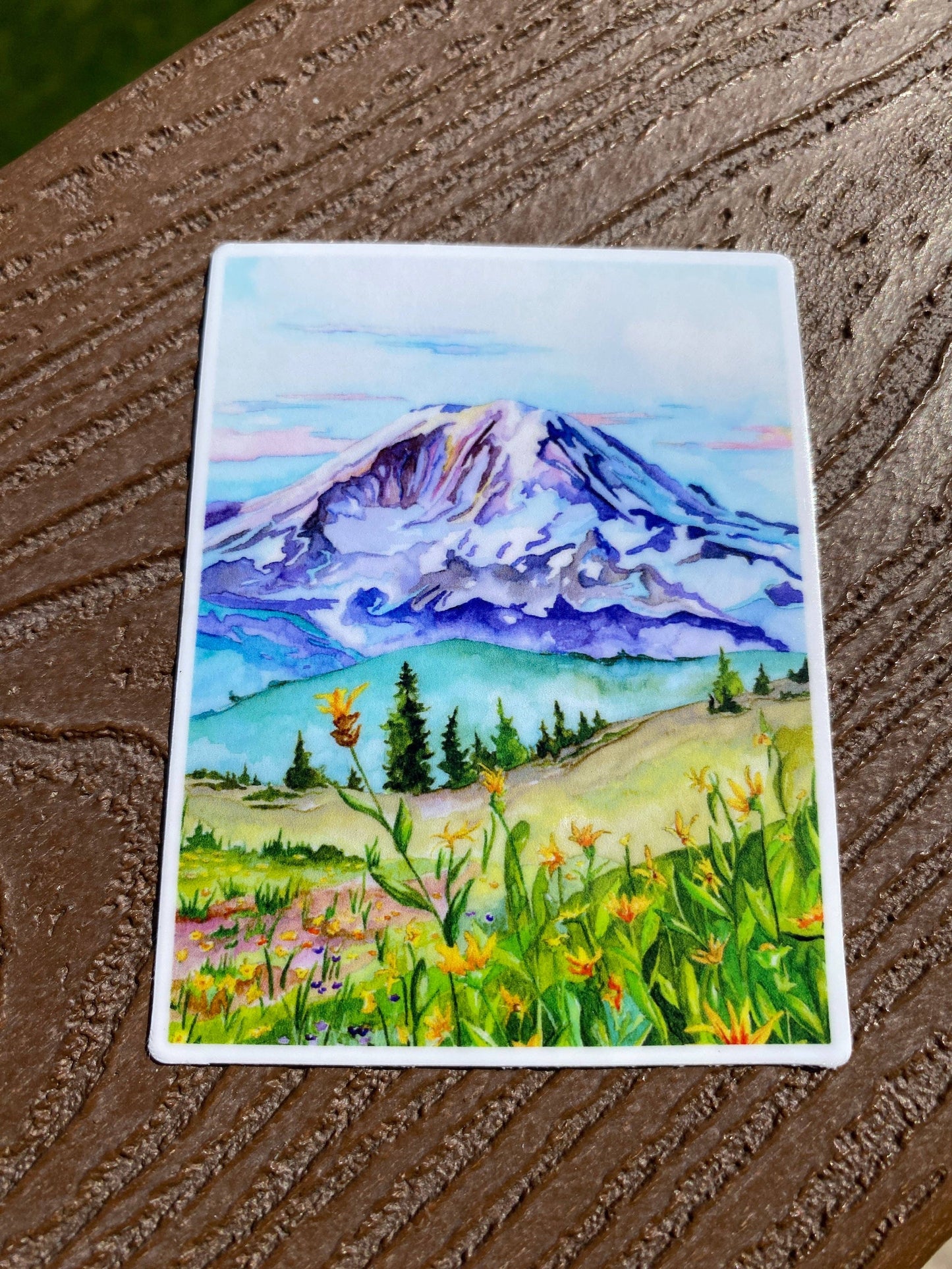 Mt. Rainier Watercolor Sticker