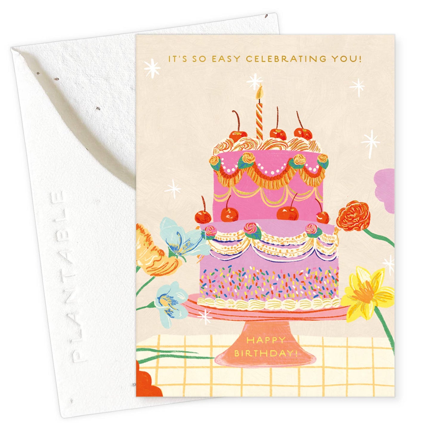 Cherry Cake Sprout - Birthday Mini Greet 2.5 x 3.5