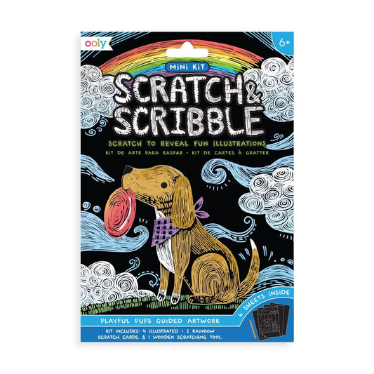 Scratch & Scribble: Mini Kit - Playful Pups (7 PC Set)