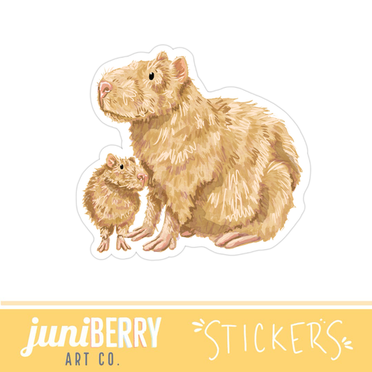 Capybara, zoo/wild animal -vinyl sticker