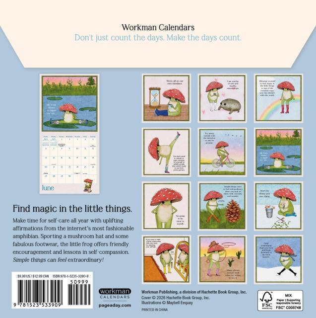Little Frog's Guide to Self-Care Mini Wall Calendar 2027