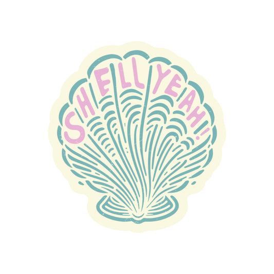 Shell Beach Ocean Sea Swear Funny High Quality Vinyl Sticker