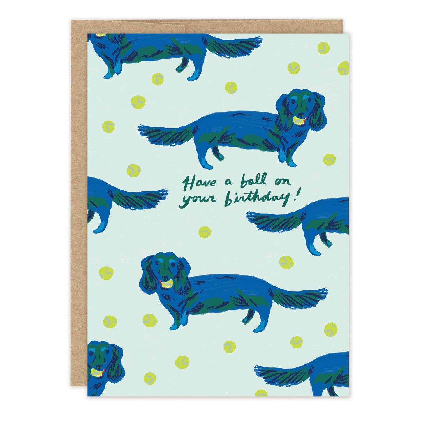 Have A Ball Weenie Dog Birthday Card