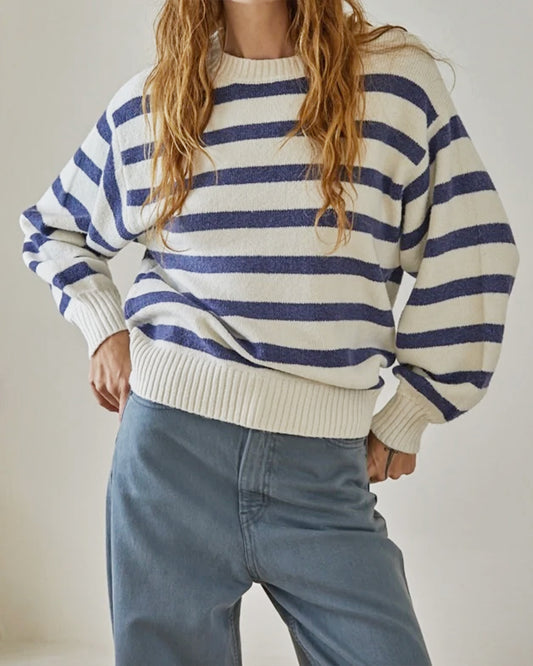 Davis Striped Crew Neck Sweater