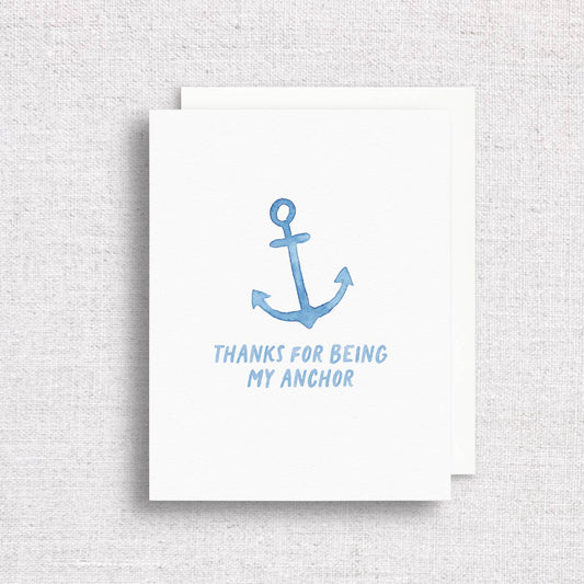 Thanks for Being My Anchor Greeting Card | Thank You Card