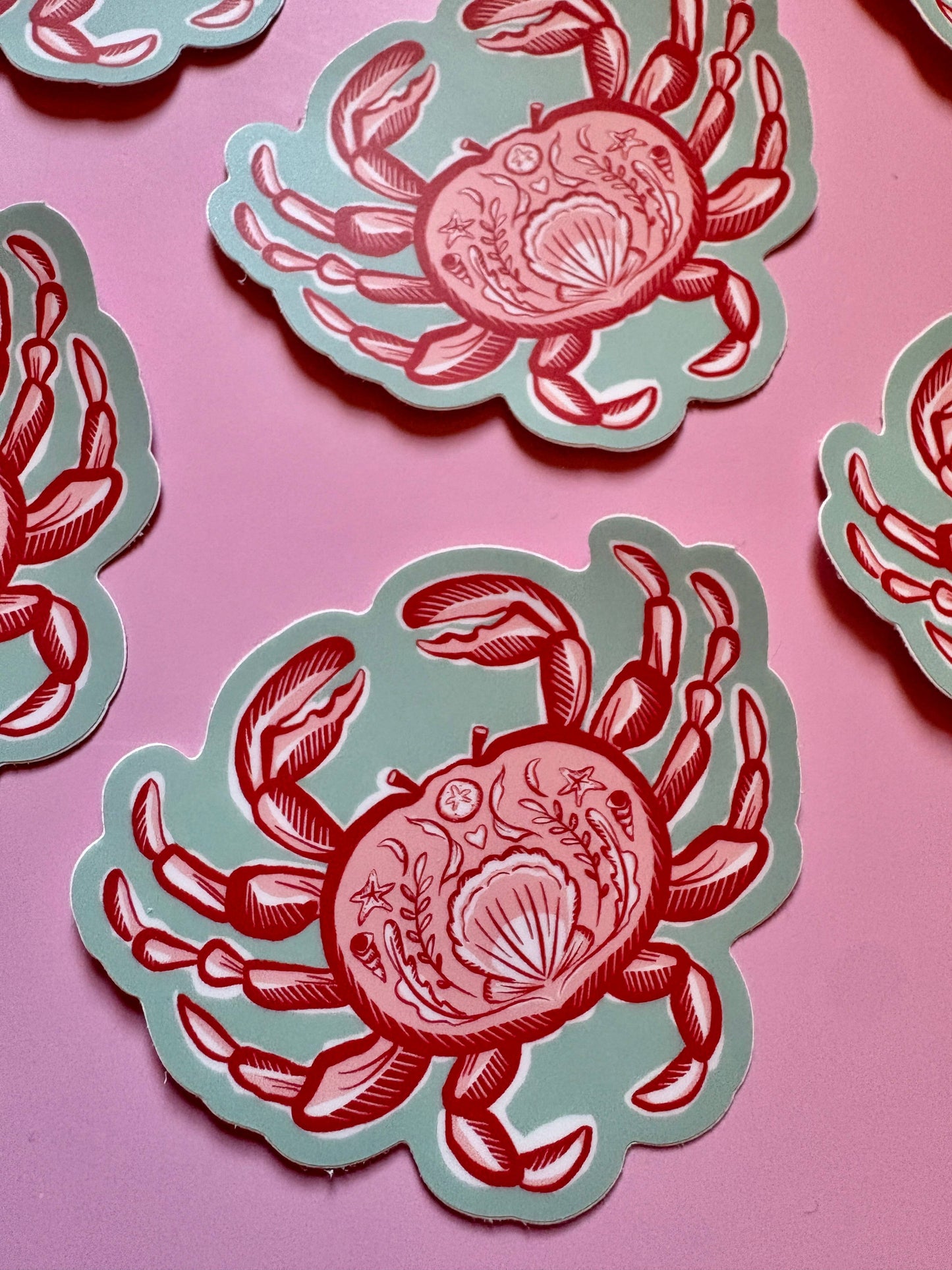 Crab Sticker, Dungeness Crab, Beach, Sea Food, Shell