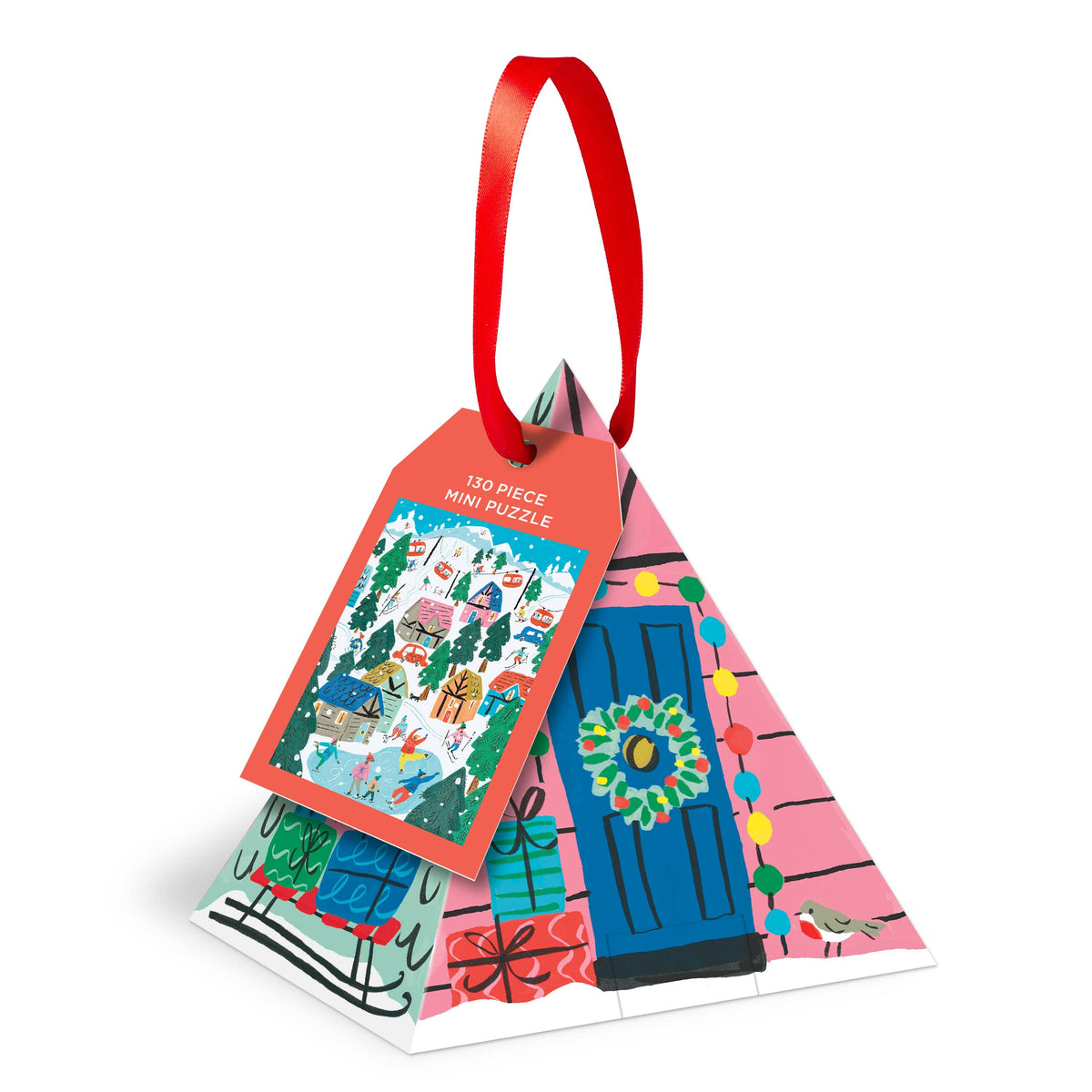 Alpine Cottage Holiday Puzzle Ornament