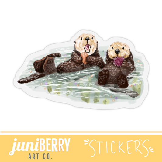 Sea Otter, zoo/wild animal - vinyl sticker