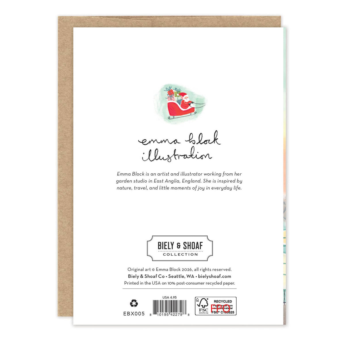 Santa In Flight Holiday Card