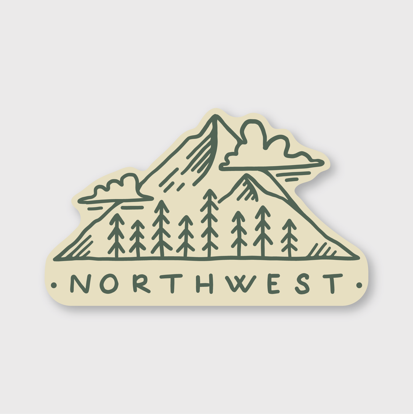 Northwest Mountain Sticker