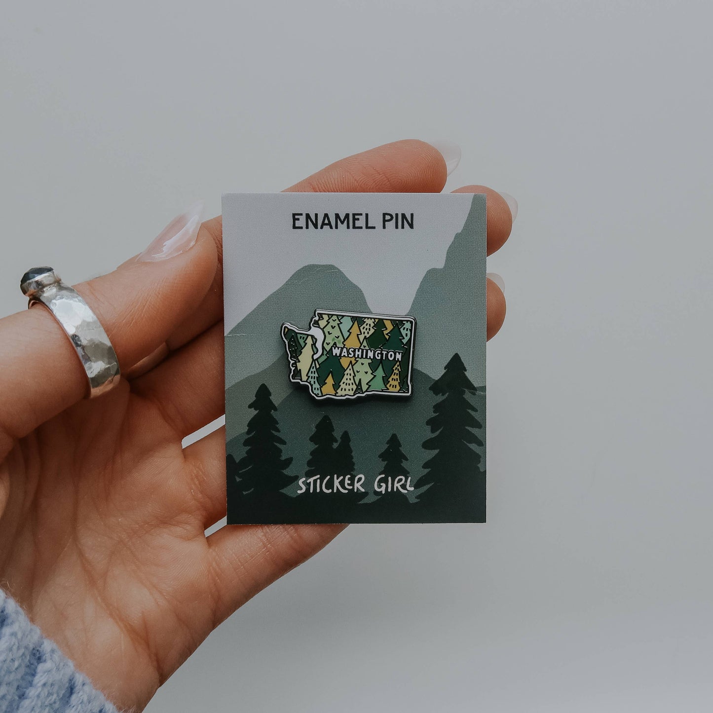 Washington State Trees Lapel Pin