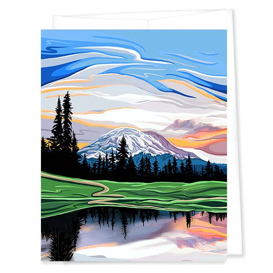 Mount Rainier Reflections – Pacific Northwest Greeting Card