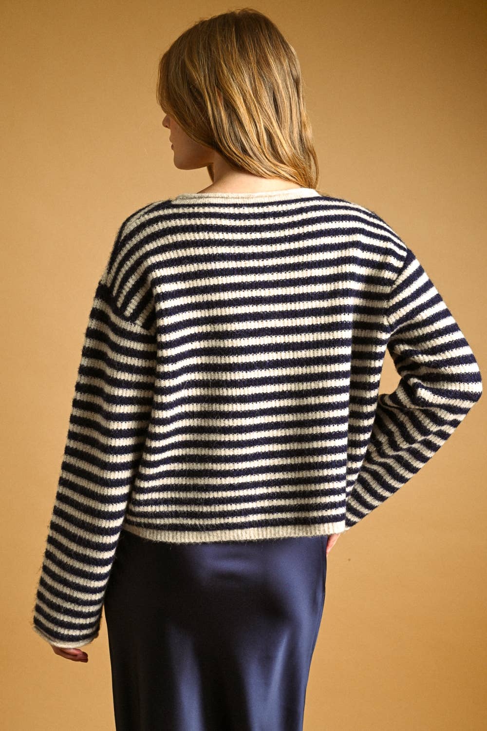 Button Front Ribbed Cardigan