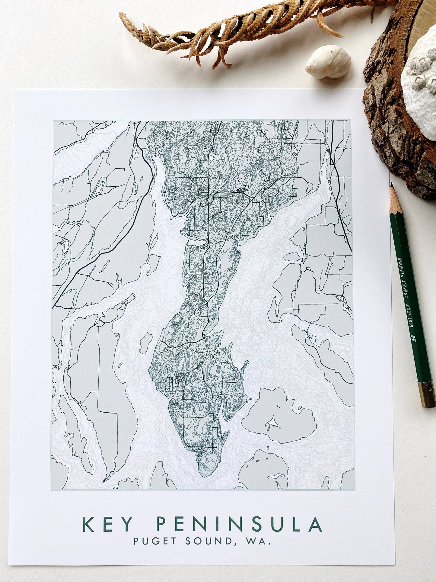 Key Peninsula Map Print