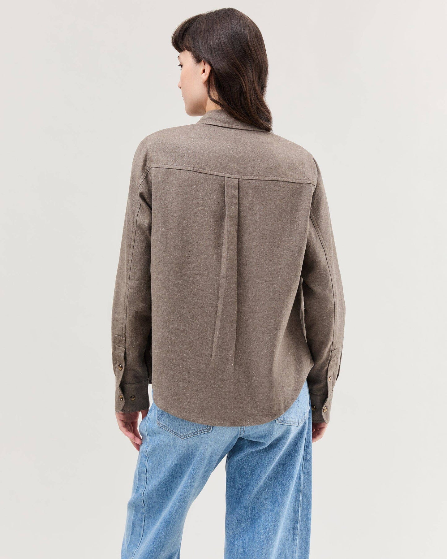 Cotton Twill Linen Roma Work Shirt