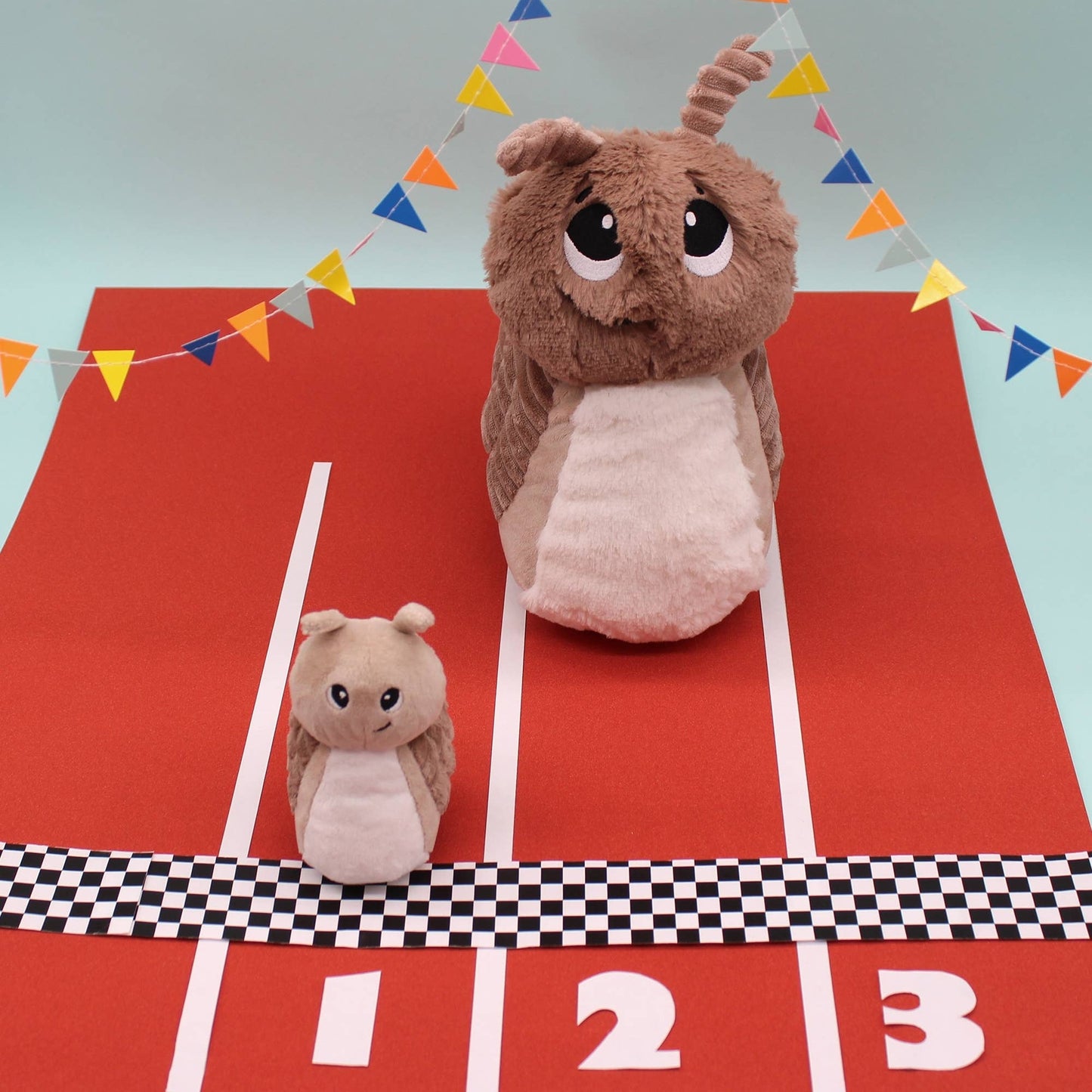 Les Ptipotos | Snail Mom & Baby Animal Plush Toy - Mint
