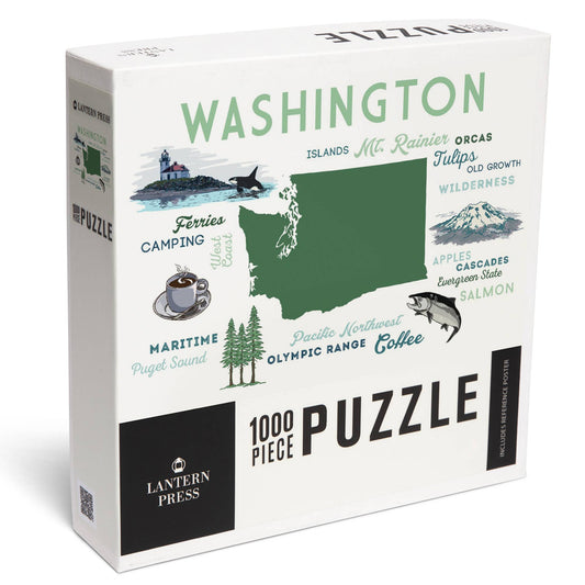 1000 Piece Puzzle Washington, Typography & Icons