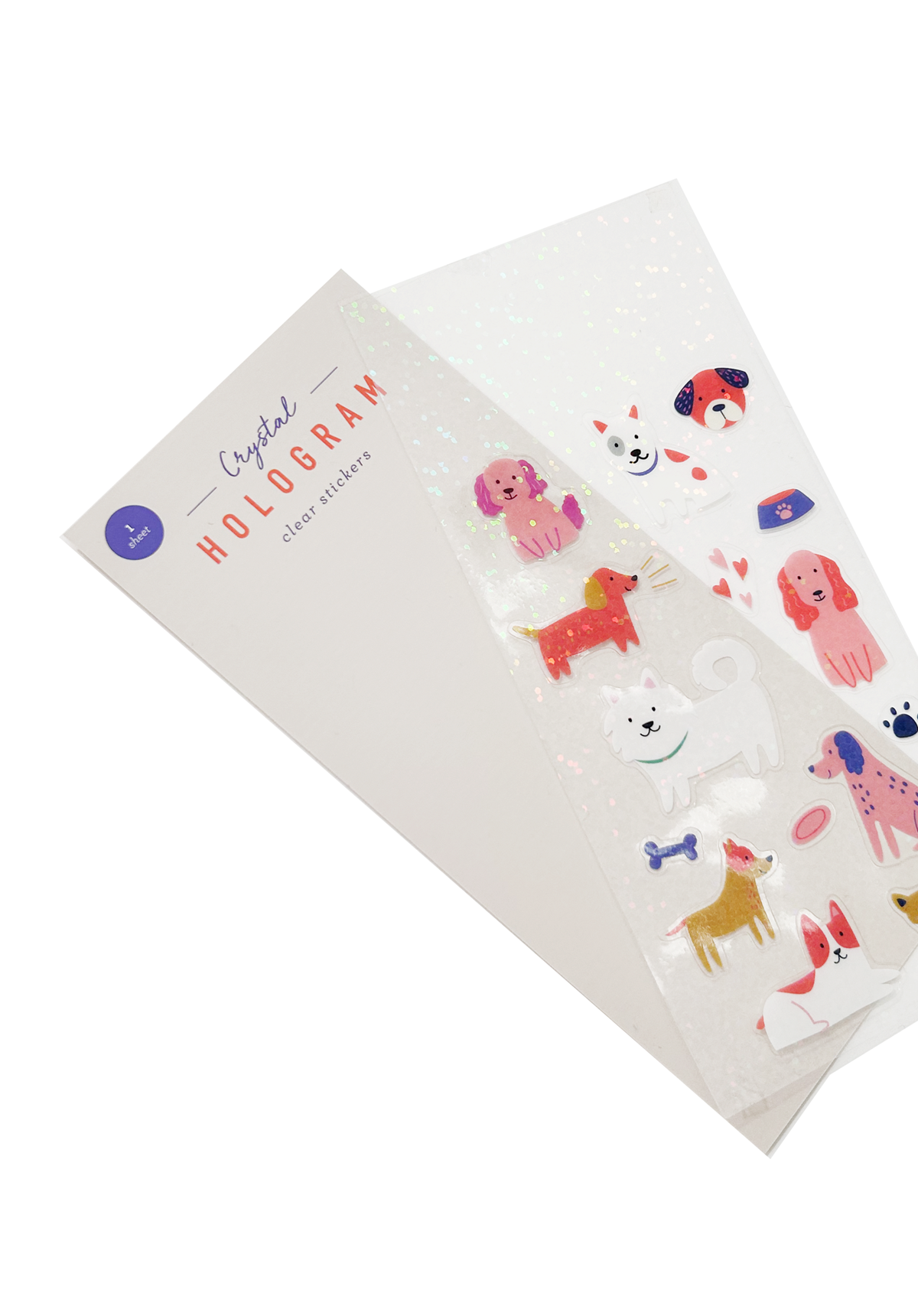 Dogs Crystal Hologram Stickers