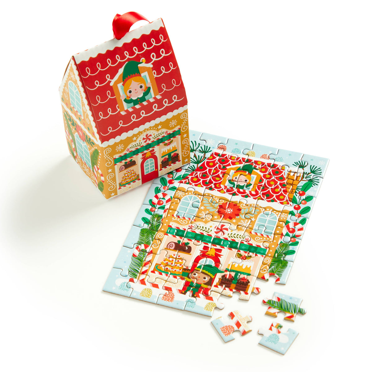 Santa’s Bakery 48 Piece Holiday Mini Puzzle Ornament