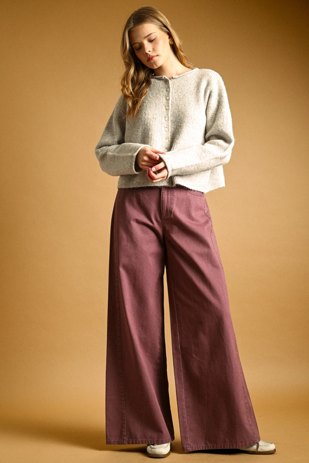 Soft Ribbed Button-Front Cardigan Sweater