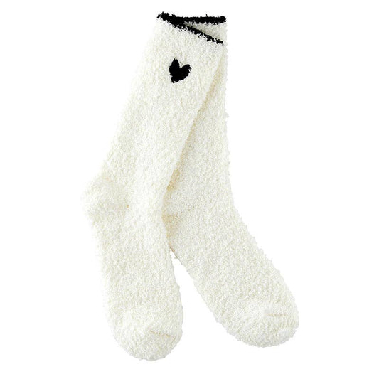 Fuzzy Heart Cozy Socks