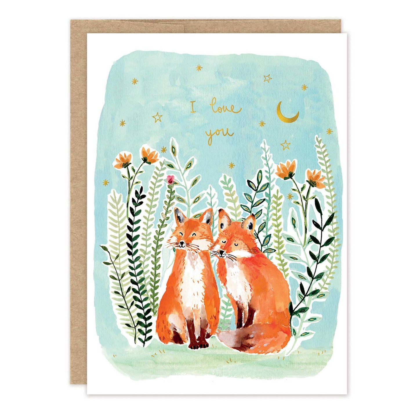 Foxes Anniversary Card