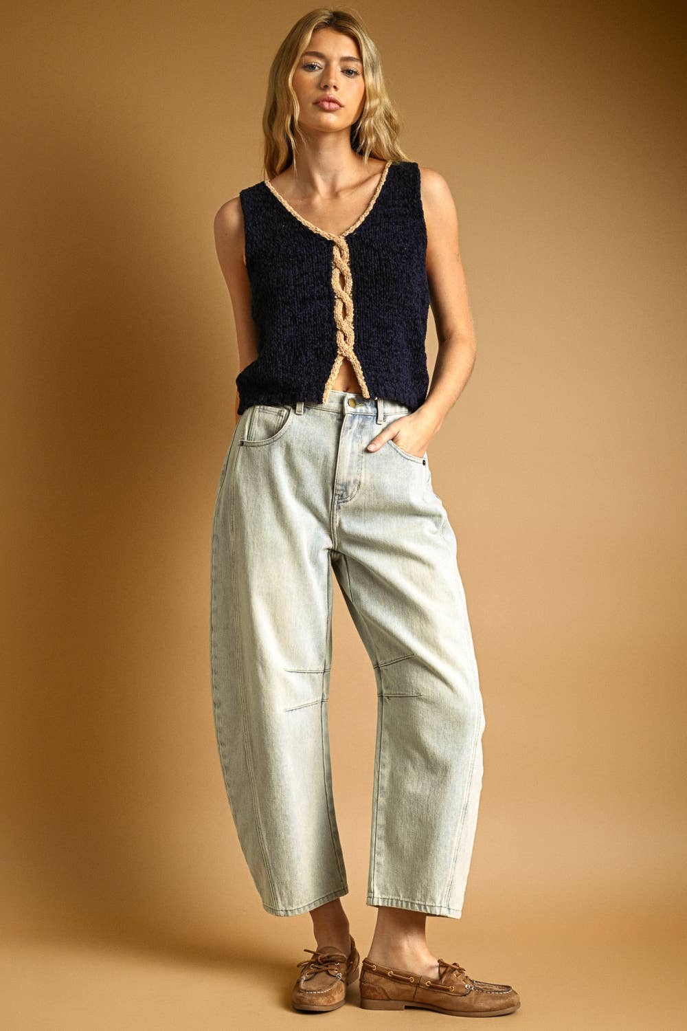 Reversable Twist Detail Knit Top