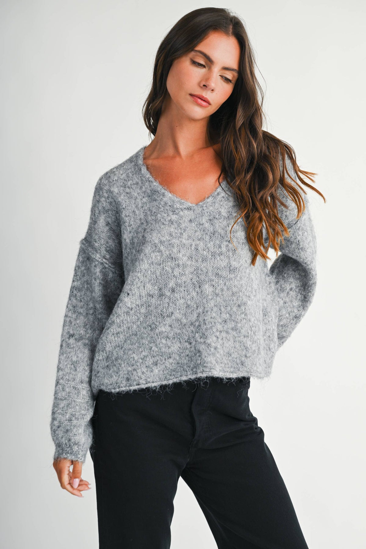Brushed V-Neck Sweater