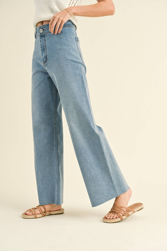 Straight Wide Leg Denim